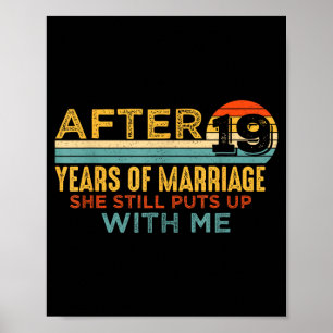 Lustige 19. Hochzeitstag Ehemann 19 Poster