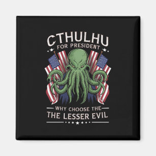 Lustige 2024 Wahlen Cthulhu für Präsident Magnet