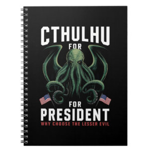 Lustige 2024 Wahlen Cthulhu für Präsident  Notizblock