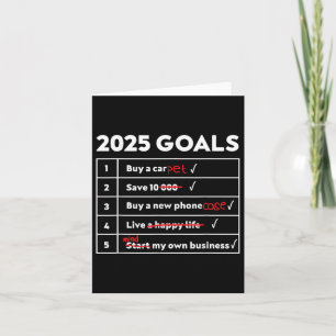 Lustige 2025 Ziele Hilarische Neujahrssarkasmus Hu Karte