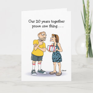 Lustige 20. Hochzeitstag-Karte für Ehemann Karte