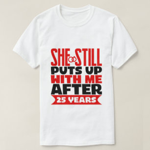 lustige 25. Jubiläumswort Art Husband T-Shirt