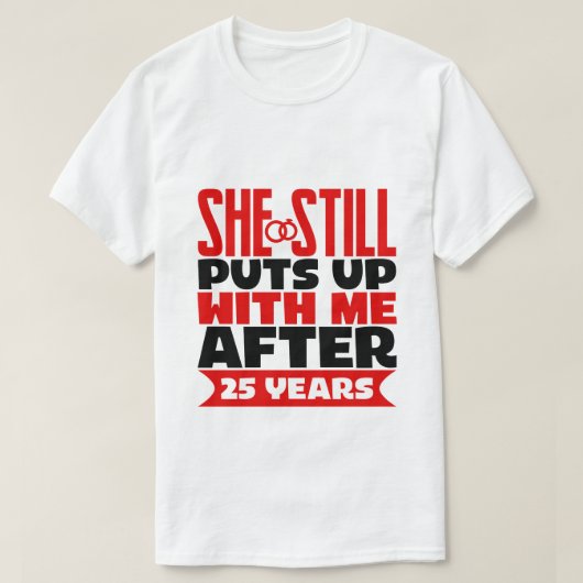 lustige 25. Jubiläumswort Art Husband T-Shirt (Design vorne)
