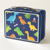 Lustige 2. Klasse Lunchbox mit Dinosauriern (Rückseite)
