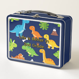 Lustige 2. Klasse Lunchbox mit Dinosauriern