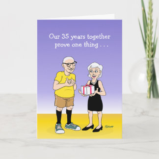 Lustige 35. Hochzeitstagskarte für den Ehemann Karte