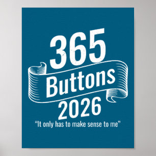 Lustige 365 Buttons Meme Poster