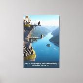Lustige 3D-anthropomorphe Tierkunst Leinwanddruck (Vorderseite)