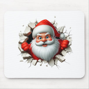 Lustige 3D Weihnachtsmann-Weihnachtsfeiertage-Desi Mousepad