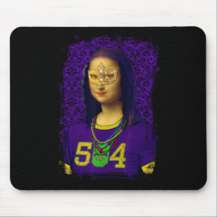 Lustige 504 New Orleans Mardi Gras Mona Lisa Mashu Mousepad