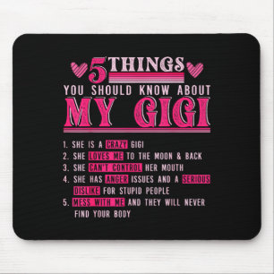 Lustige 5 Dinge, die man über Gigi am Muttertag wi Mousepad
