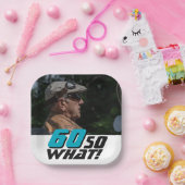 Lustige 60 na und Zitat Foto 60. Geburtstag Pappteller (Party)