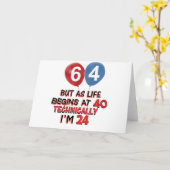 lustige 64. Geburtstagsdesigns Karte (Gelbe Blume)