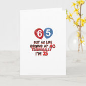 lustige 65. Geburtstagsdesigns Karte (Gelbe Blume)