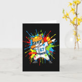 Lustige 67 Baseball Dabbing Katze 6 7 tropfende Ei Karte (Gelbe Blume)