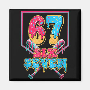 Lustige 67 Eis Drip Baseball Sechs Sieben Geschenk Magnet