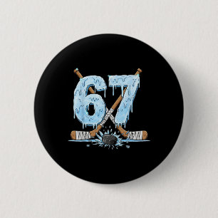 Lustige 67 Eishockey-Tropf Nummer 67 Eishockey Button