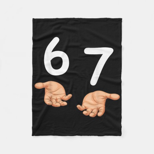 Lustige 67 Hände Six Seven Meme Nummer 6 und 7 Gen Fleecedecke (Vorderseite)