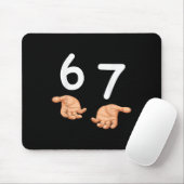 Lustige 67 Hände Six Seven Meme Nummer 6 und 7 Gen Mousepad (Mit Mouse)
