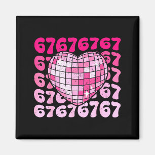 Lustige 67 Herz Disco Kugel Valentinstag Six Seve Magnet