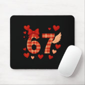 Lustige 67 karierte Valentinstag Six Seven Männer Mousepad (Mit Mouse)