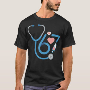 Lustige 67 Meme Krankenschwester Six Seven Pflege T-Shirt