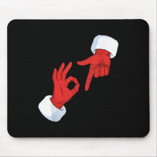 Lustige 67 Meme Santa Hände Geste Six Seven Slang  Mousepad