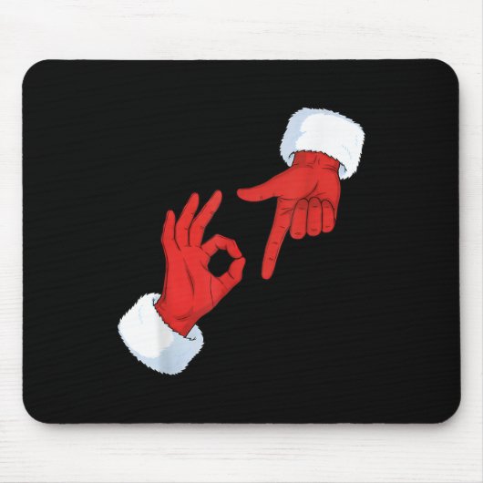 Lustige 67 Meme Santa Hände Geste Six Seven Slang Mousepad (Vorne)