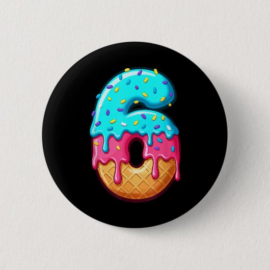 Lustige 67 Nummer 6 Eis-Drip-Meme passende Gruppe Button (Vorderseite)