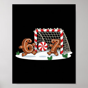 Lustige 67 Sechs Sieben Lebkuchen Fußball Weihnach Poster