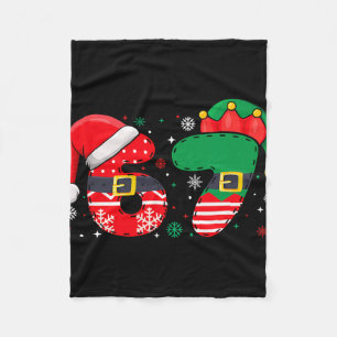 Lustige 67 Sechs Sieben Meme 6-7 Weihnachten Xmas  Fleecedecke
