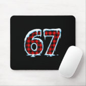Lustige 67 Six Seven Meme Weihnachts-Pyjamas Mousepad (Mit Mouse)