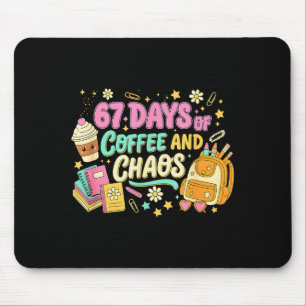 Lustige 67 Tage Kaffee Retro-Lehrer Humor  Mousepad
