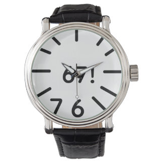 lustige 67-Uhr Armbanduhr