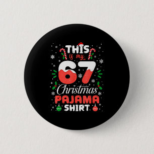 Lustige 67 Weihnachts-Pyjama-Shirts Sechs Sieben M Button