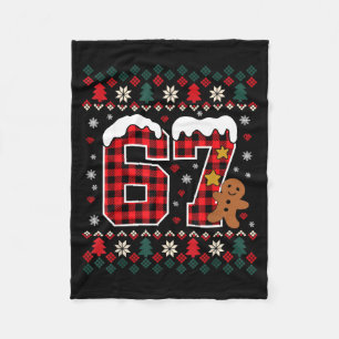 Lustige 67 Weihnachts-Pyjama-Shirts Six Seven Meme Fleecedecke