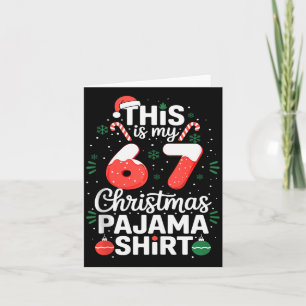 Lustige 67 Weihnachts-Pyjama-Shirts Six Seven Meme Karte