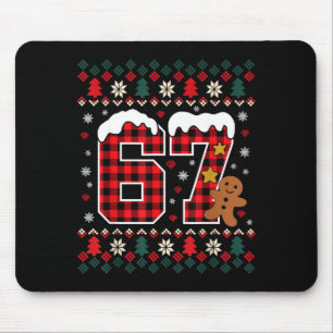 Lustige 67 Weihnachts-Pyjama-Shirts Six Seven Meme Mousepad
