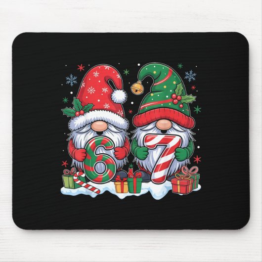 Lustige 67 Weihnachts-Pyjamas Sechs Sieben Meme 67 Mousepad (Vorne)