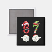 Lustige 67 Weihnachts-Pyjamas Sechs Sieben Meme 6 Magnet (Vorderseite/Rückseite)