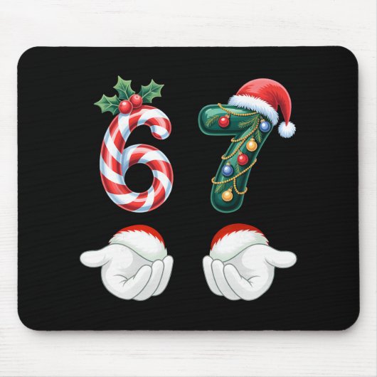 Lustige 67 Weihnachts-Pyjamas Sechs Sieben Meme 6 Mousepad (Vorne)