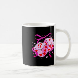 Lustige 67 Würfel Herz Sechs Sieben Meme Slang Paa Kaffeetasse