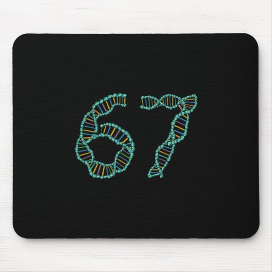 Lustige 67 Zahl Meme DNA-Replikation Molekulare Wi Mousepad (Vorne)