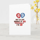 lustige 69. Geburtstagsdesigns Karte (Gelbe Blume)