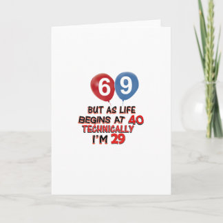 lustige 69. Geburtstagsdesigns Karte