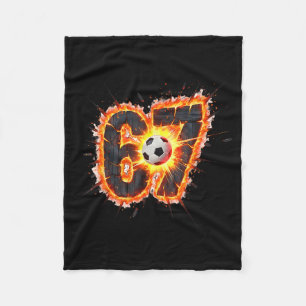 Lustige 6 7 Sechs Sieben 67 Fußball Meme Fleecedecke