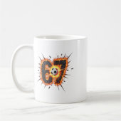 Lustige 6 7 Sechs Sieben 67 Fußball Meme  Kaffeetasse (Links)