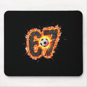 Lustige 6 7 Sechs Sieben 67 Fußball Meme Mousepad