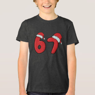 Lustige 6 7 Weihnachtsmannmütze Weihnachten  Tri-Blend Shirt