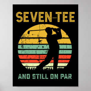 Lustige 70. Geburtstags-Golf-Wortspiel Golfen 70 J Poster